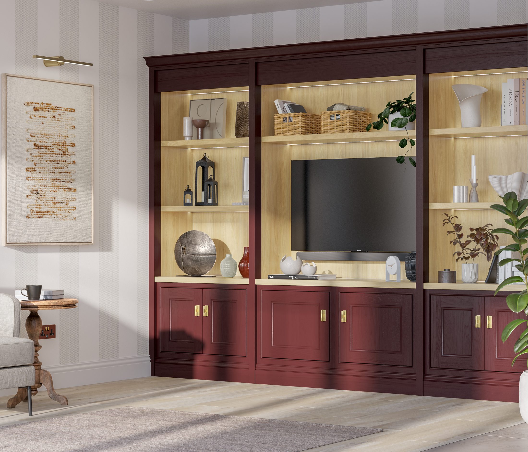 Completed fitted display and storage project by B&A Design
